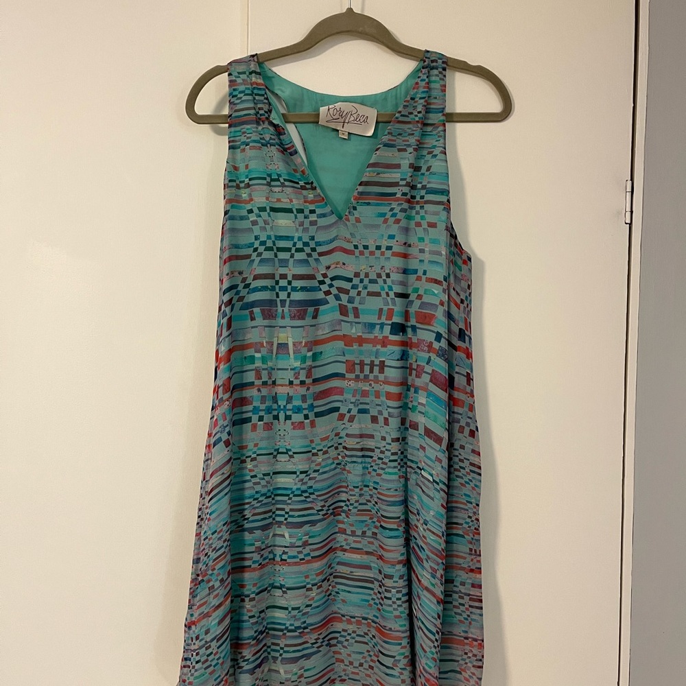 Blue Patterned Rory Beca Dress - Picture 2 of 4